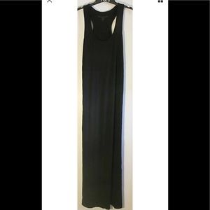 Black maxi dress with cinched sides